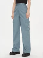 Spodnie sportowe damskie - Calvin Klein Jeans Spodnie cargo Cargo Pant J20J222607 Niebieski Regular Fit - miniaturka - grafika 1