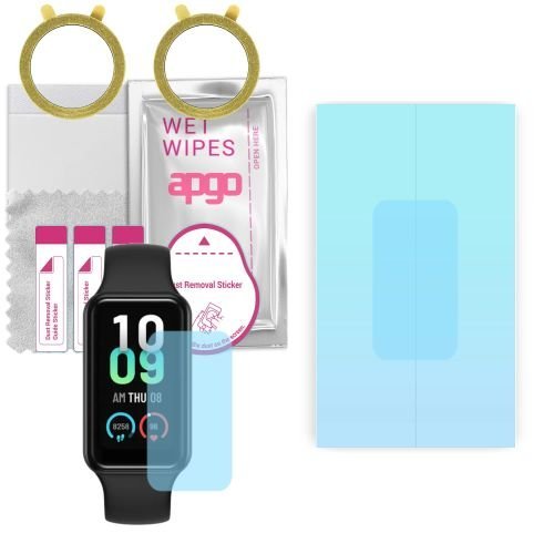 2x folia ochronna hydrożelowa do Amazfit Band 7 - apgo HD HQ FLEX Smartwatch Hydrogel Protection Ochrona na ekran smartwatcha