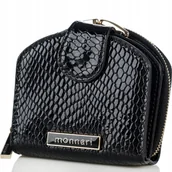 Portfele - Portfel MONNARI Skóra Naturalna CZARNY Podkówka - miniaturka - grafika 1