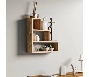 Stolik kawowy CORRO 45x80 cm brązowy - Półki do salonu Stolik kawowy CORRO 45x80 cm brązowy - Półki do salonu - miniaturka - grafika 1