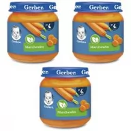 Dania dla dzieci - Gerber Obiadek marchewka dla niemowląt po 4 miesiącu zestaw 3 x 125 g - miniaturka - grafika 1