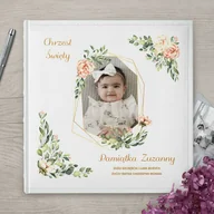 Albumy fotograficzne - Duży album na zdjęcia z Twoim zdjęciem dla dziewczynki na chrzest - miniaturka - grafika 1