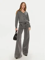 Swetry damskie - Guess Jeans Kardigan W4BR16 Z3HO2 Szary Regular Fit - miniaturka - grafika 1