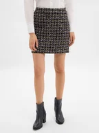 Spódnice - BOSS Orange Spódnica mini damska - Valedi Kobiety Bouclé czarny|wielokolorowy w kratkę, 34 - miniaturka - grafika 1