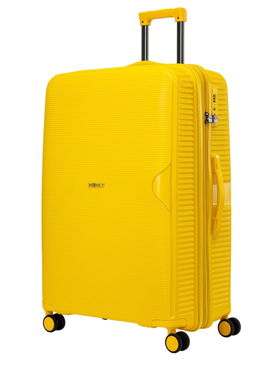 Walizka BLU MOONKY Altair 77cm żółta powiększana