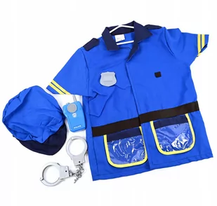 STRÓJ POLICJANTA KOSZULA MUNDUR CZAPKA KAJDANKI PRZEBRANIE KARNAWAŁ - Zabawy w naśladowanie dorosłych STRÓJ POLICJANTA KOSZULA MUNDUR CZAPKA KAJDANKI PRZEBRANIE KARNAWAŁ - Zabawy w naśladowanie dorosłych - miniaturka - grafika 1