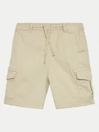 Spodenki damskie - Pepe Jeans Szorty materiałowe Ted PB800790 Beżowy Regular Fit - miniaturka - grafika 1