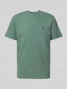 T-shirt z prążkowanym okrągłym dekoltem - Koszulki męskie - miniaturka - grafika 1