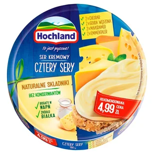 Hochland Cztery Sery ser kremowy topiony w trójkącikach - Sery - miniaturka - grafika 1