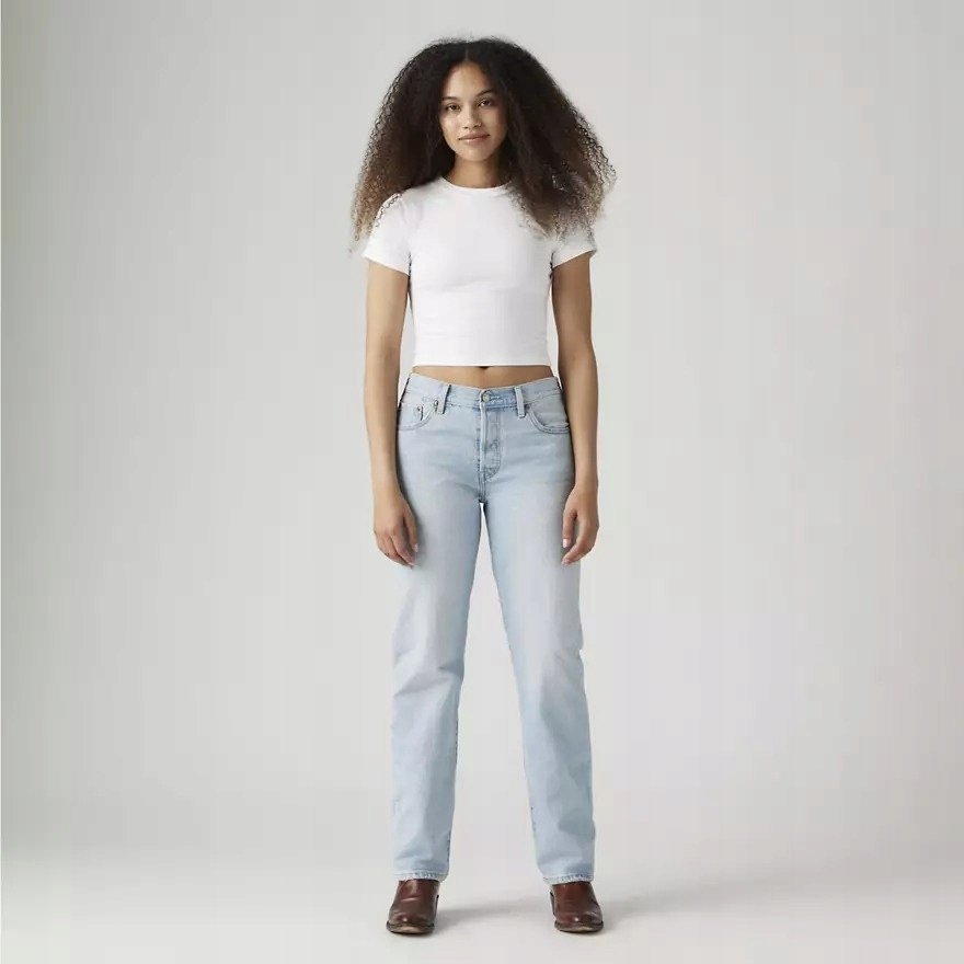 LEVI'S JEANSY DAMSKIE RURKI DŁUGIE W KLASYCZNYM STYLU BAWEŁNA 28/32 27CA