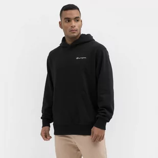 Męska bluza dresowa nierozpinana z kapturem CHAMPION Hooded Sweatshirt - czarna - Bluzy sportowe męskie - miniaturka - grafika 1