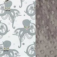 Koce i narzuty dla dzieci - LA MILLOU CIEPŁY KOCYK MINKY - L - SEA BEAUTIES GREY - GREY - miniaturka - grafika 1