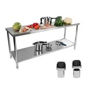 Stoły gastronomiczne - Royal Catering Stół roboczy - 200 x 60 cm - stal nierdzewna RCAT-200/60 RCAT-200/60 - miniaturka - grafika 1