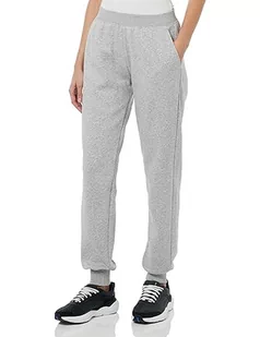 Emporio Armani Damskie spodnie dresowe z mankietami Iconic Terry, jasnoszary melanżowy, S - Spodnie damskie - miniaturka - grafika 1