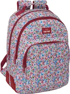 Plecaki szkolne i tornistry - Plecak szkolny Nait Nait Flowers Burgundy czerwony 32 x 42 x 15 cm - miniaturka - grafika 1