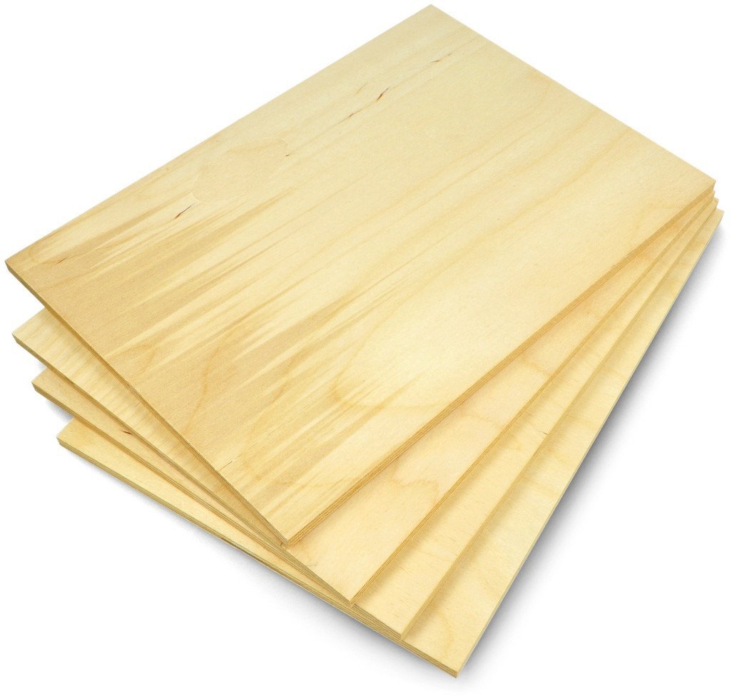 Sklejka brzozowa - 8mm - format 297x210mm - 4szt.}