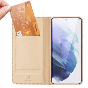 Dux Ducis Skin Pro kabura etui pokrowiec z klapką Samsung Galaxy S22+ (S22 Plus) złoty - Etui i futerały do telefonów - miniaturka - grafika 2