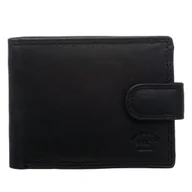 Portfele - Mały Portfel Męski RFiD Skórzany Natural Brand Czarny - miniaturka - grafika 1