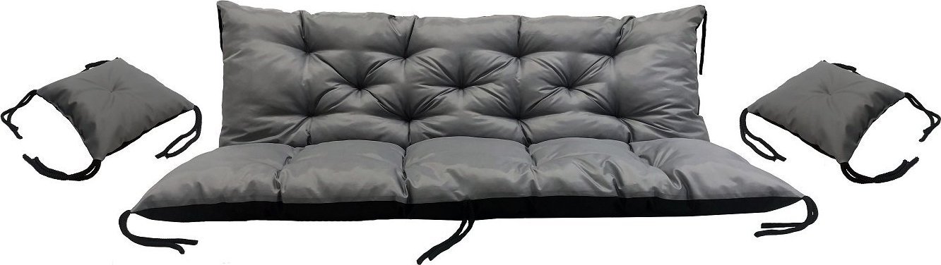 AIO FACTORY Zestaw ogrodowy 100x60x50cm + 2 poduszki wodoodporny szary