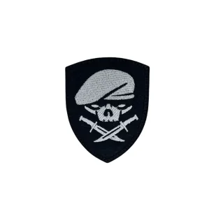 Patch Beret Skull 65mm x 80mm Biały - Odzież taktyczna i umundurowanie - miniaturka - grafika 1