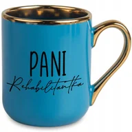 Kubki - KUBEK ELEGANT NIEBIESKI IDEALNY PREZENT DLA PANI REHABILITANTKA JAKOŚĆ WZ - miniaturka - grafika 1