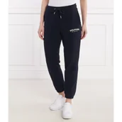 Dresy damskie - Tommy Hilfiger Spodnie dresowe REG MONOTYPE FLOCK | Regular Fit - miniaturka - grafika 1