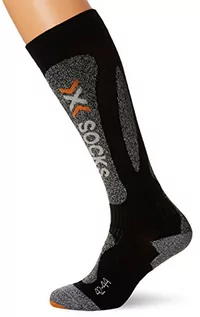 Skarpetki męskie - X-Socks skarpety męskie SKI CARVING SILVER SINOFIT TECHNOLOGY, Black/Grey Mouline, 45/47, X020025 - grafika 1