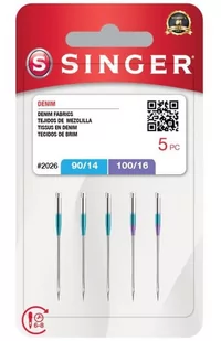 Igła SINGER N2026S - 14/90-16/100 blst 5szt jeans - Maszyny do szycia - miniaturka - grafika 1