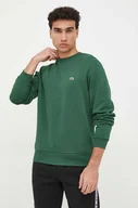 Bluzy męskie - Lacoste bluza męska kolor zielony gładka - miniaturka - grafika 1