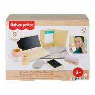 Zabawki kreatywne - Fisher Price Drewniany zestaw do telepracy - zabawka - miniaturka - grafika 1