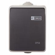 Wyłączniki światła i elektryczne - EMOS Przełącznik naprzemienny domowy 250V/10A IP54 - miniaturka - grafika 1
