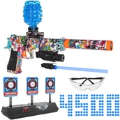 Zabawki militarne - Pistolet na kulki żelowe automatyczny Glock DesertEagle z grafiką X506A + tarcza elektroniczna + 4500 kulek - miniaturka - grafika 1
