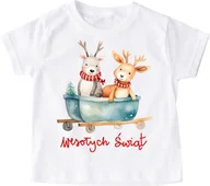 Koszulki dla dziewczynek - Świąteczna dziecięca koszulka santa124 - miniaturka - grafika 1