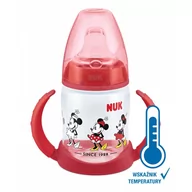 Kubki dla dzieci - NUK Butelka niekapek Disney Miki ze wskaźnikiem temperatury 743944A 6-18m czerwony, 150ml >> WYSYŁKA W 24H << - miniaturka - grafika 1