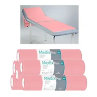 Kosmetyczne akcesoria jednorazowe - Podkład higieniczny na rolce 60cm x 50cm różowy podfoliowany 54g MedixPro 480szt - miniaturka - grafika 1