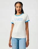 Koszulki i topy damskie - WRANGLER RINGER TEE VINTAGE WHITE 112362570 L - Wrangler - miniaturka - grafika 1