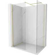 Ścianki i drzwi prysznicowe - Mexen Kioto-X ścianka prysznicowa Walk-in 100 x 80 cm, transparent 10 mm, złota szczotkowana - 800-100-202-55-00-080-X - miniaturka - grafika 1