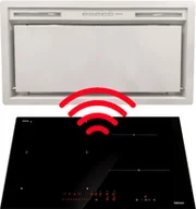 Zestawy AGD - FALMEC płyta indukcyjna 60 H2H 59x51 + okap GRUPA SILNIKOWA PLUS 50 biały 800 m3/h - miniaturka - grafika 1
