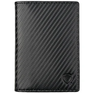 Skórzany portfel RFID na dokumenty oraz dowód rejestracyjny (czarny carbon) - Etui na dokumenty i karty - miniaturka - grafika 1