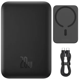 Baseus Powerbank Magnetic 6000mAh 20W czarny - Powerbanki - miniaturka - grafika 1