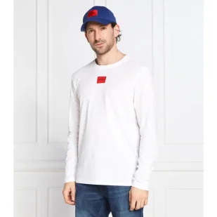 HUGO Longsleeve Diragolo | Regular Fit - Koszulki męskie - miniaturka - grafika 1