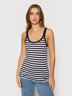 Benetton United Colors Of Top 3OA6E8397 Granatowy Regular Fit - Koszulki i topy damskie - miniaturka - grafika 1