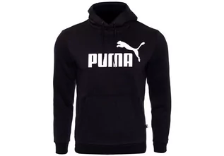 Bluzy męskie - Puma Męska Bluza Dresowa Bawełniana Z Kapturem Ess Big Logo Hoodie Black 586688 01 M - grafika 1