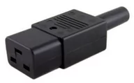 Kable miedziane - MicroConnect C19 Connector Black C19PLUG - miniaturka - grafika 1