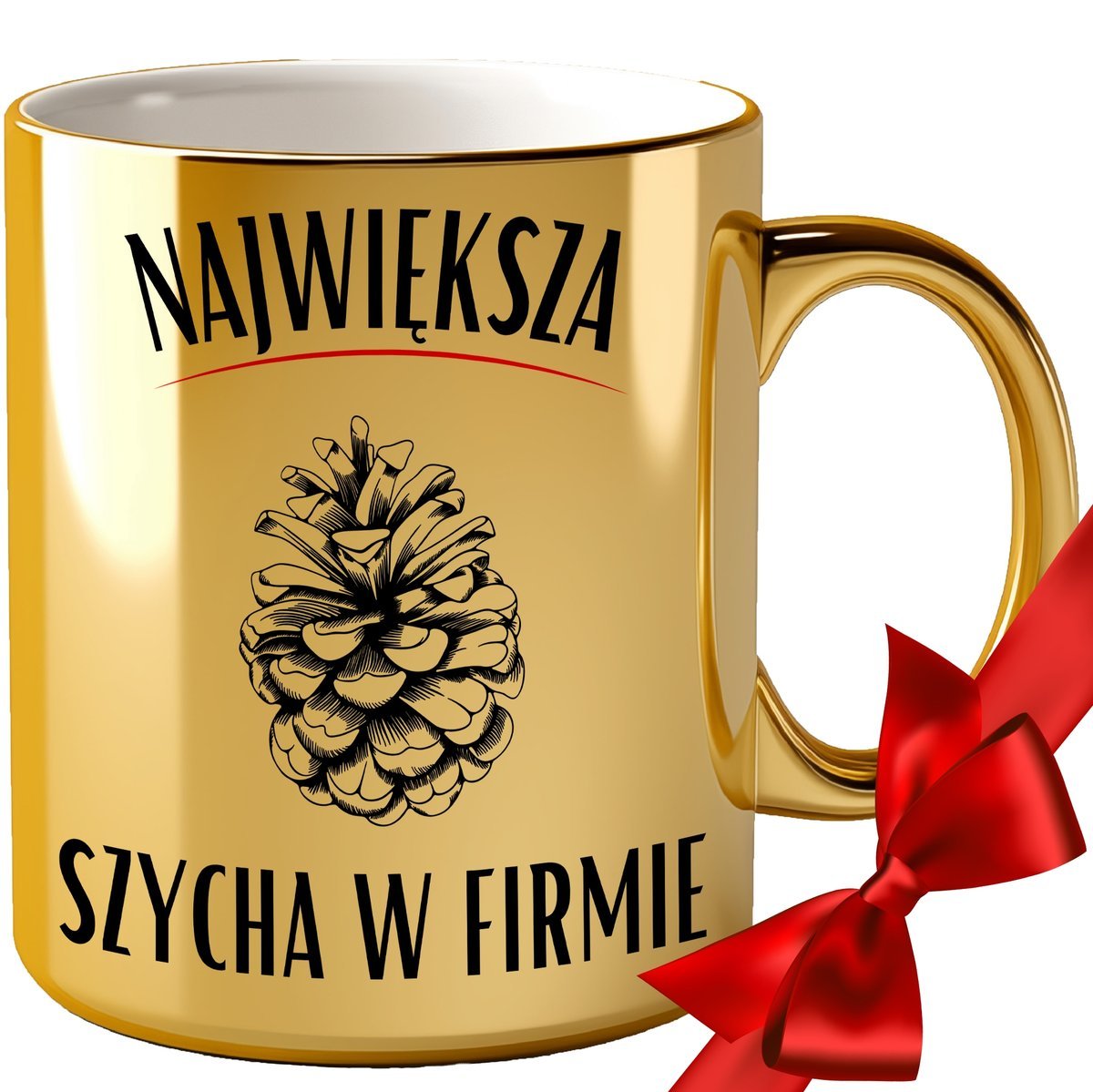 KUBEK ZŁOTY BŁYSZCZĄCY DLA PREZESA SZEFA PREZENT URODZINY IMIENINY 30 40 50