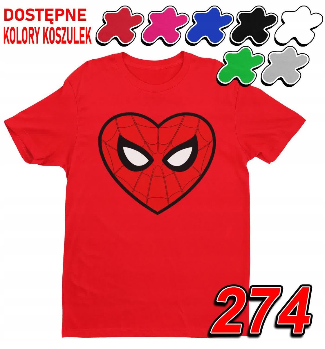 Dziecięca Koszulka Z Nadrukiem Avengers Spiderman Marvel - L 146-152