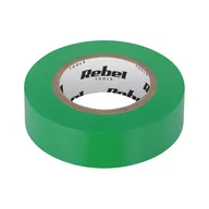 Taśmy izolacyjne i naprawcze - REBEL Taśma izolacyjna klejąca REBEL (0,13 mm x 19 mm x 10 yd) zielona NAR0427 - miniaturka - grafika 1