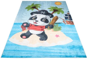 Prostokątny dywan dziecięcy z misiem piratem M7-H31 - Dywany dla dzieci - miniaturka - grafika 1