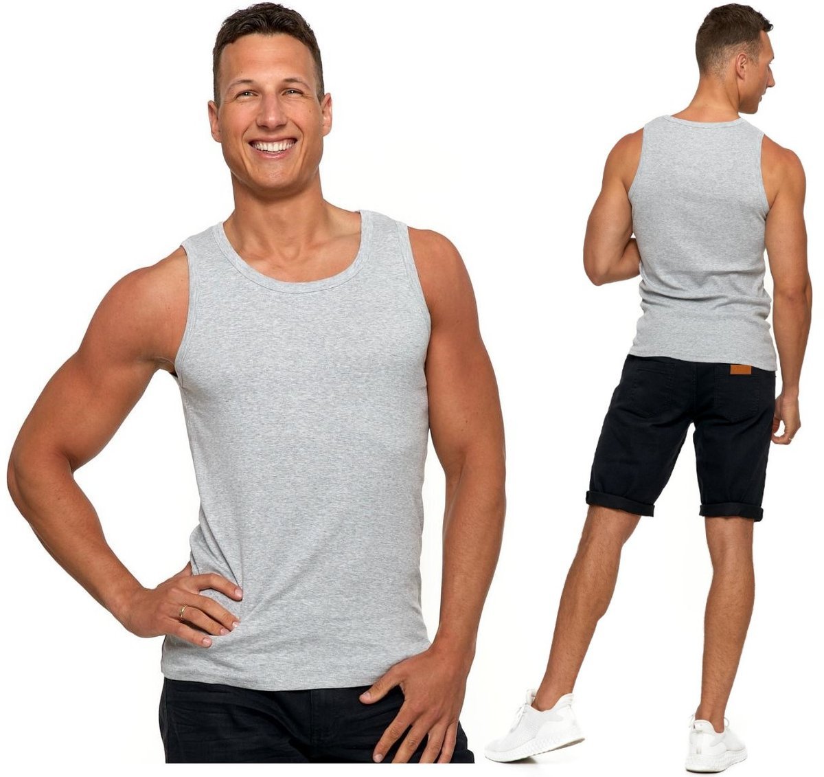 Podkoszulka Koszulka Męska Gładka Szara 100 % Bawełna Klasyczna Moraj Xl