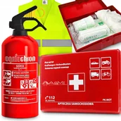 Akcesoria motoryzacyjne - Gaśnica 1kg Samochodowa Apteczka Pierwszej Pomocy Kamizelka Odblaskowa - miniaturka - grafika 1